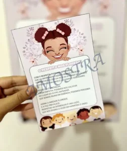 Amostra do material 02- Luva Poema (Consciência Negra)