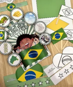 Amostra do material 07- Kit Luva e Lembrancinhas Dia da Bandeira