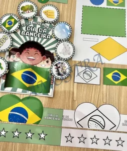 Amostra do material 07- Kit Luva e Lembrancinhas Dia da Bandeira