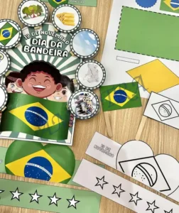 Amostra do material 07- Kit Luva e Lembrancinhas Dia da Bandeira