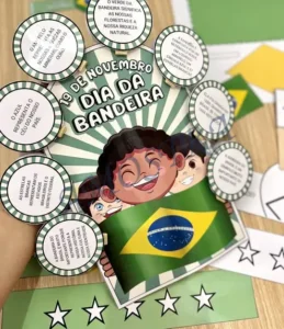 Amostra do material 07- Kit Luva e Lembrancinhas Dia da Bandeira