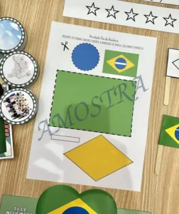 Amostra do material 07- Kit Luva e Lembrancinhas Dia da Bandeira