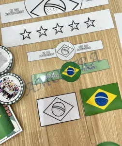 Amostra do material 07- Kit Luva e Lembrancinhas Dia da Bandeira