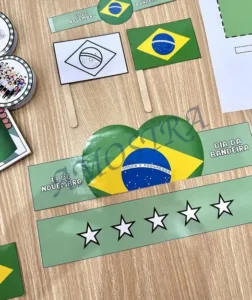 Amostra do material 07- Kit Luva e Lembrancinhas Dia da Bandeira