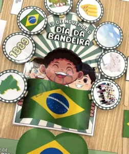 Amostra do material 07- Kit Luva e Lembrancinhas Dia da Bandeira