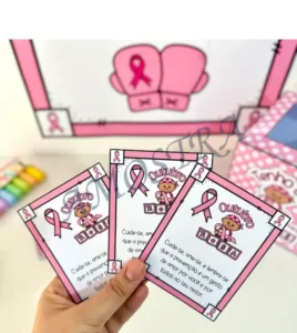 Amostra do material 1- Cartaz, caixa e lembrancinha Outubro Rosa