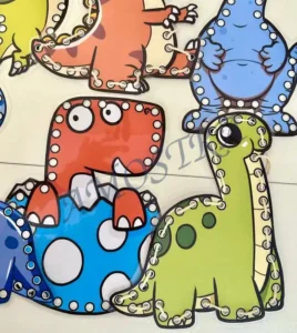 Amostra do material 11- Alinhavos Dinossauros