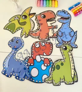 Amostra do material 11- Alinhavos Dinossauros
