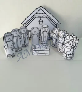 Amostra do material 13- Presépio 3D para colorir