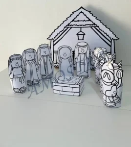 Amostra do material 13- Presépio 3D para colorir