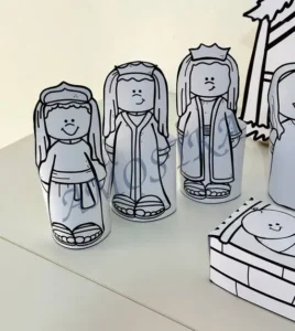 Amostra do material 13- Presépio 3D para colorir