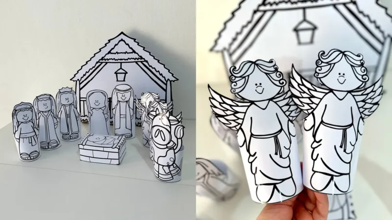 13 presepio 3d para colorir capa