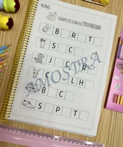 Amostra do material 18- Complete com as Vogais