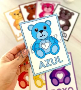 Amostra do material 2- Cards cores- Ursinhos