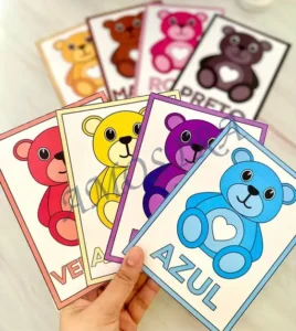 Amostra do material 2- Cards cores- Ursinhos