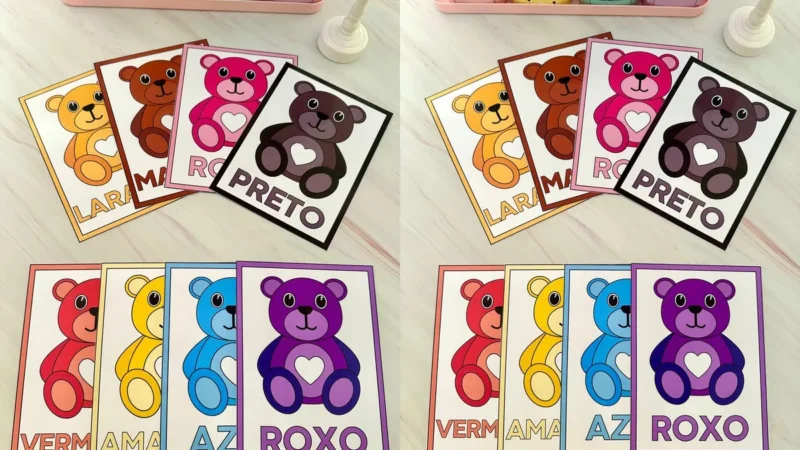 2 cards cores ursinhos capa