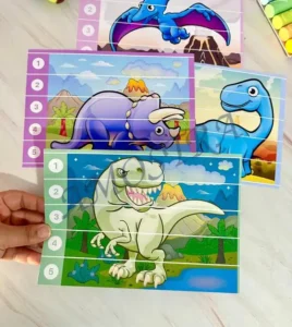 Amostra do material 2- Quebra-cabeça Dinossauro