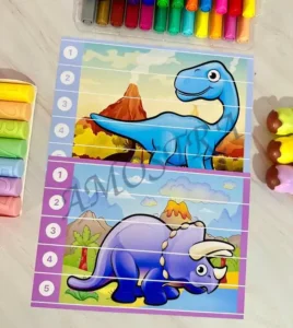 Amostra do material 2- Quebra-cabeça Dinossauro