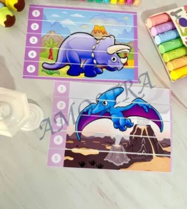 Amostra do material 2- Quebra-cabeça Dinossauro