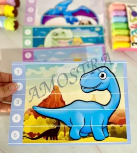 Amostra do material 2- Quebra-cabeça Dinossauro