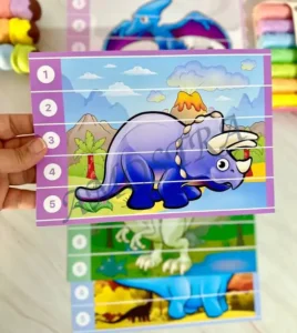Amostra do material 2- Quebra-cabeça Dinossauro