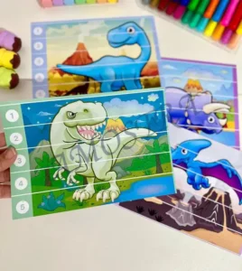 Amostra do material 2- Quebra-cabeça Dinossauro