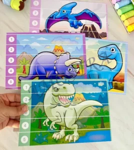 Amostra do material 2- Quebra-cabeça Dinossauro