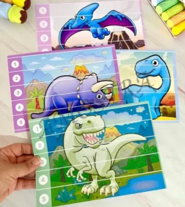 Amostra do material 2- Quebra-cabeça Dinossauro