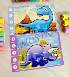 Amostra do material 2- Quebra-cabeça Dinossauro