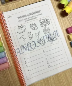 Amostra do material 25- Escrita enumerada