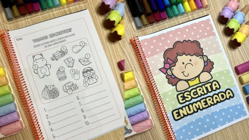 25 escrita enumerada capa