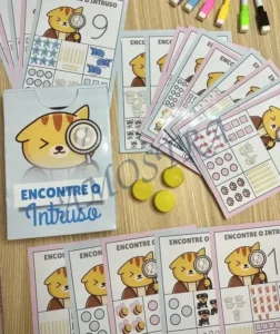Amostra do material 27- Encontre o Intruso Numerais