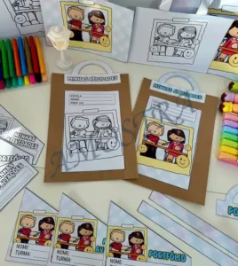 Amostra do material 28- Kit Capas Tema Escola