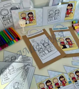 Amostra do material 28- Kit Capas Tema Escola