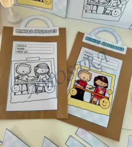 Amostra do material 28- Kit Capas Tema Escola