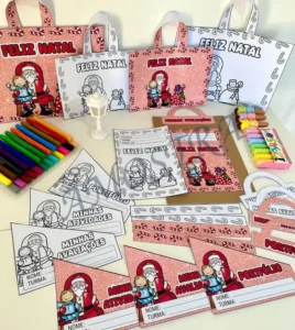 Amostra do material 29- kit Capas de Atividades Papai Noel