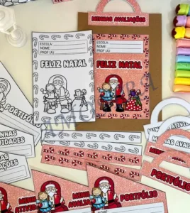 Amostra do material 29- kit Capas de Atividades Papai Noel