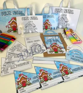 Amostra do material 30- kit Capas Atividades Casinha de Natal