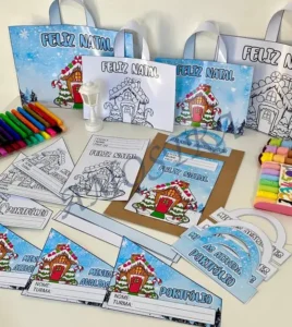 Amostra do material 30- kit Capas Atividades Casinha de Natal