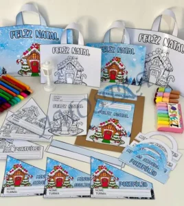 Amostra do material 30- kit Capas Atividades Casinha de Natal