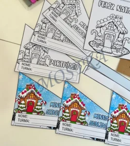 Amostra do material 30- kit Capas Atividades Casinha de Natal