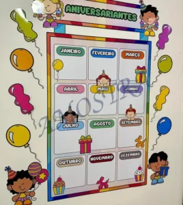 Amostra do material 30- Painel Aniversariantes