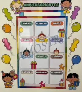 Amostra do material 30- Painel Aniversariantes