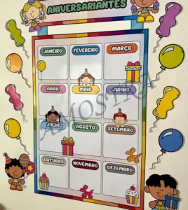 Amostra do material 30- Painel Aniversariantes