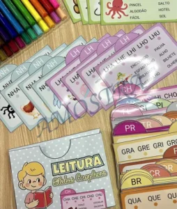 Amostra do material 31- Fichas de leitura Sílabas complexas