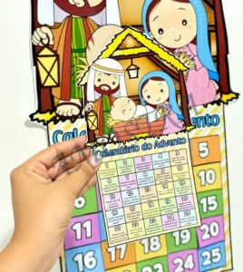 Amostra do material 45- Calendário do Advento Presépio