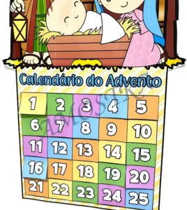 Amostra do material 45- Calendário do Advento Presépio