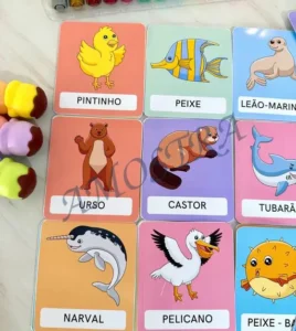 Amostra do material 6- Cards Animais
