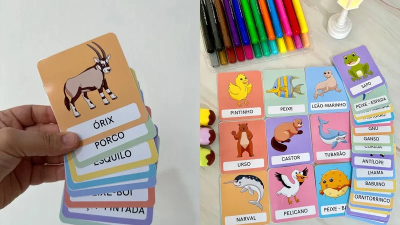 6 cards animais capa
