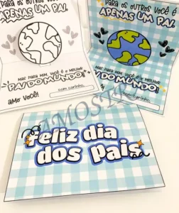 Amostra do material 6- Cartão Dia dos Pais- Melhor Pai do Mundo